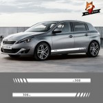 Car Vinyl Car Side Stripes Sticker Auto Door Decals Graphics Side Stripe Skirt Decal Sticker for Peugeot 308 Car StIcker